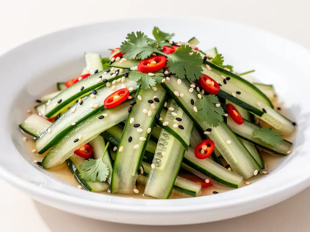Asian Sesame Cucumber Salad - featured image