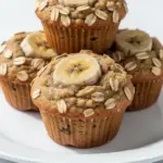 back-to-school banana oatmeal muffins - featured image