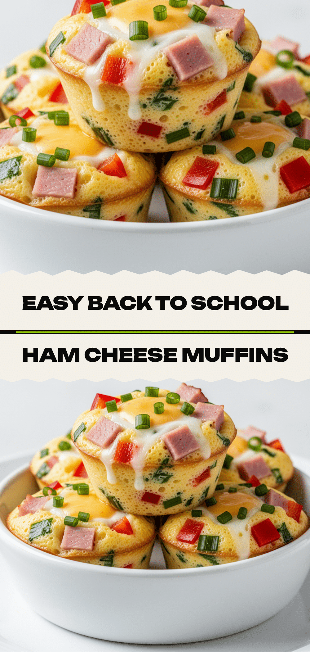 Back-to-School Ham and Cheese Egg Muffins: 7 Easy Prep Ahead Breakfasts 5 back-to-school ham and cheese egg muffins recipe