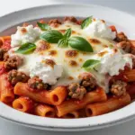baked ziti with spicy sausage - featured image