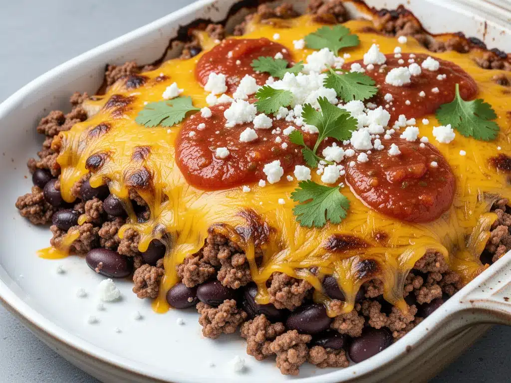 Beef Taco Casserole: Easy 30-Min Weeknight Dinner 4 beef taco casserole preparation steps
