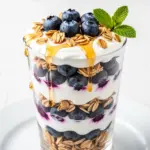 blueberry greek yogurt parfait - featured image