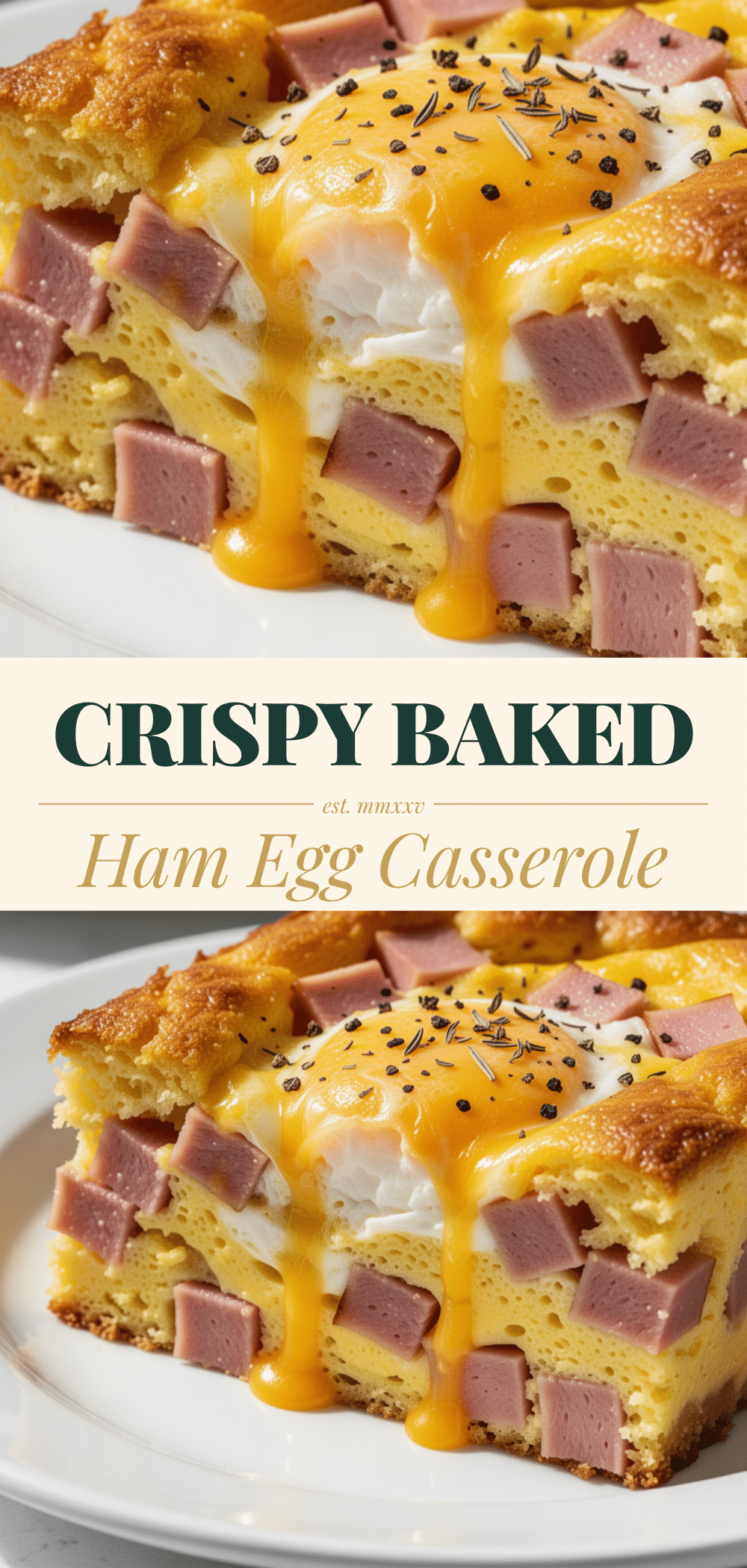 Cheesy Baked Ham and Egg Breakfast Casserole: Easy Brunch 5 Cheesy Baked Ham and Egg Breakfast Casserole recipe