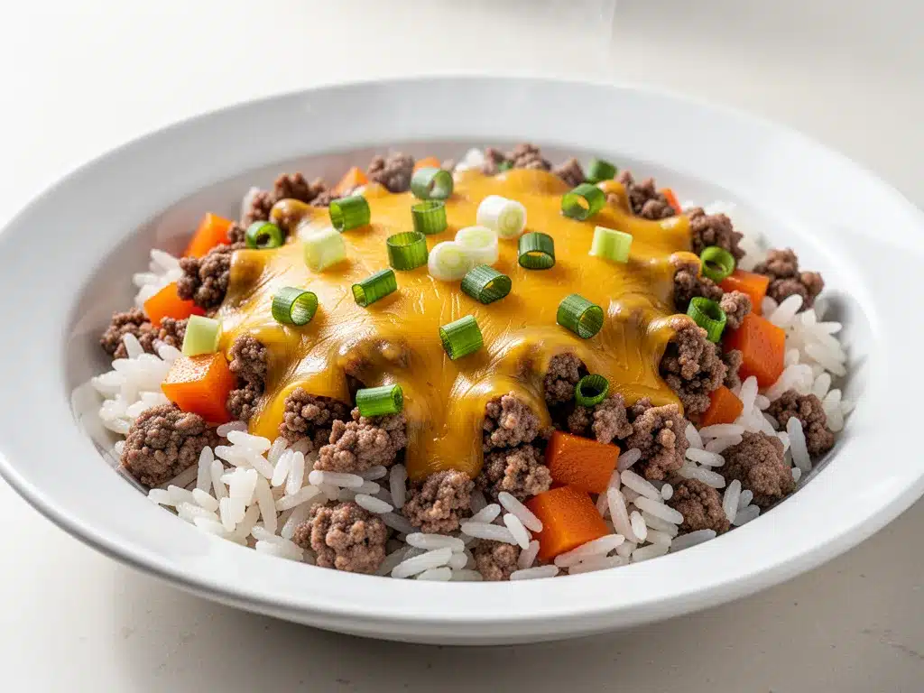 Cheesy Ground Beef and Rice Skillet: Best Easy Weeknight Dinner 4 Cheesy Ground Beef and Rice Skillet preparation steps