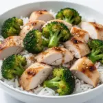 chicken broccoli rice meal prep - featured image