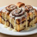 cinnamon roll bread pudding - featured image