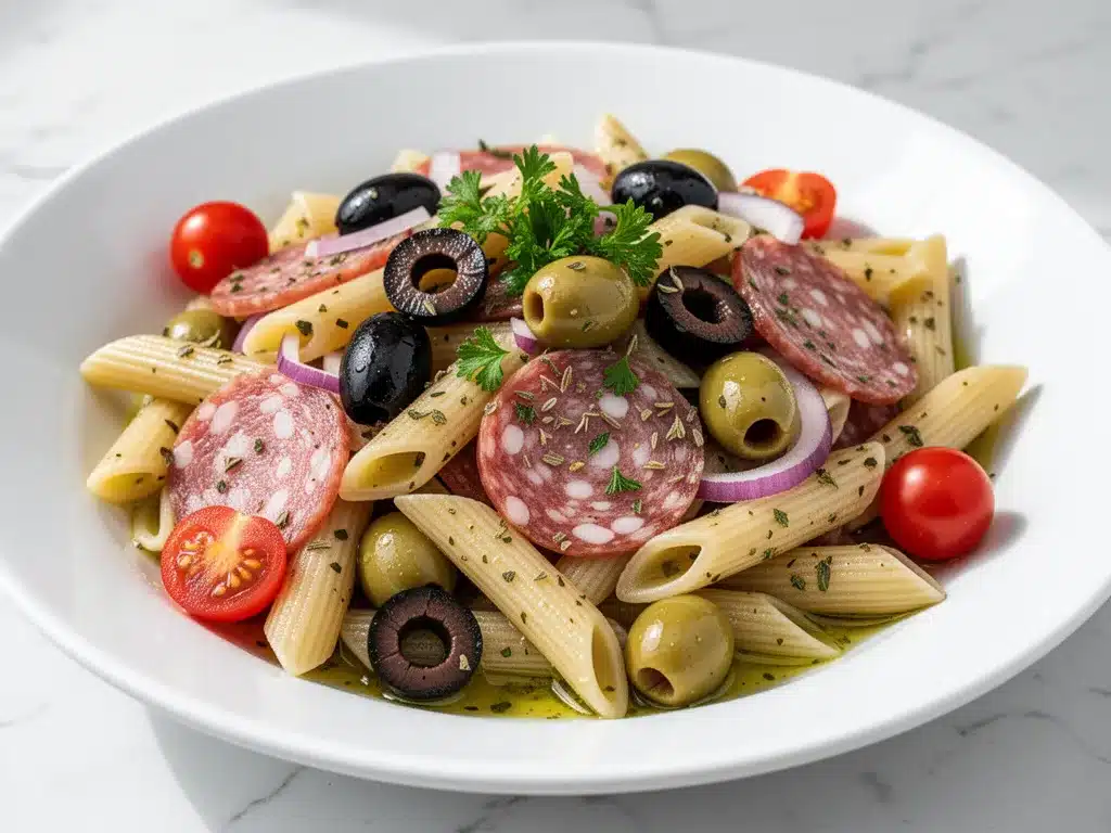 Cold Italian Pasta Salad: Best Easy Potluck Side 4 Cold Italian Pasta Salad preparation steps