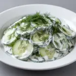creamy german cucumber salad - featured image