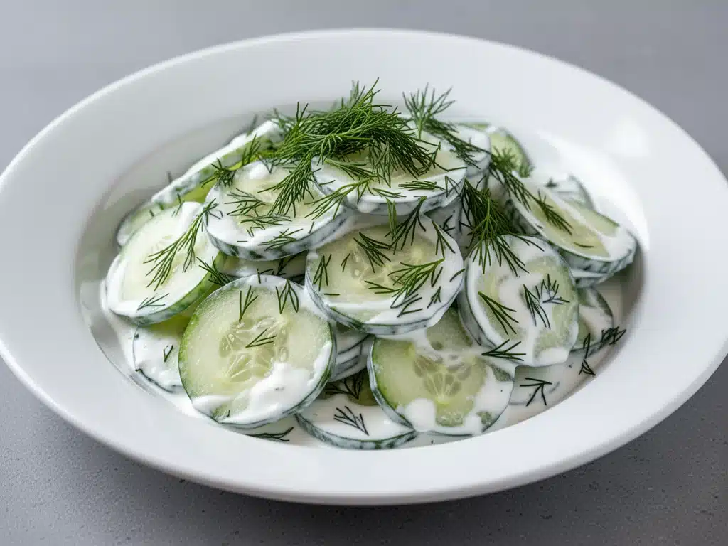 creamy german cucumber salad - featured image