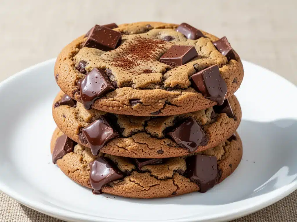 double chocolate chunk cookies - featured image