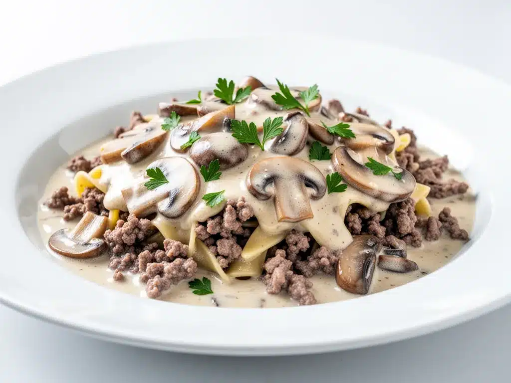 Easy Ground Beef Stroganoff: 30-Minute Dinner Recipe 4 easy ground beef stroganoff preparation steps