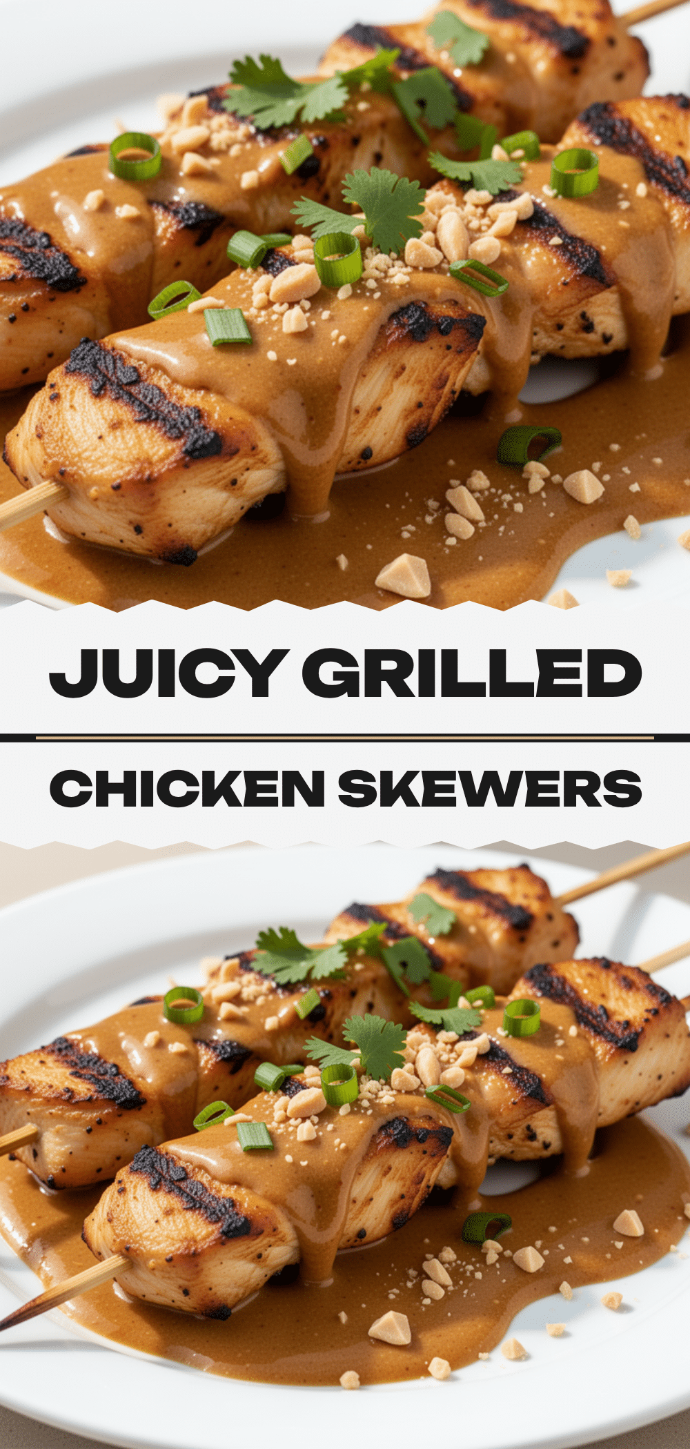 Grilled Chicken Skewers with Peanut Satay: 30 Min Dinner 5 Grilled Chicken Skewers with Peanut Satay recipe