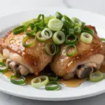 honey garlic slow cooker chicken thighs - featured image