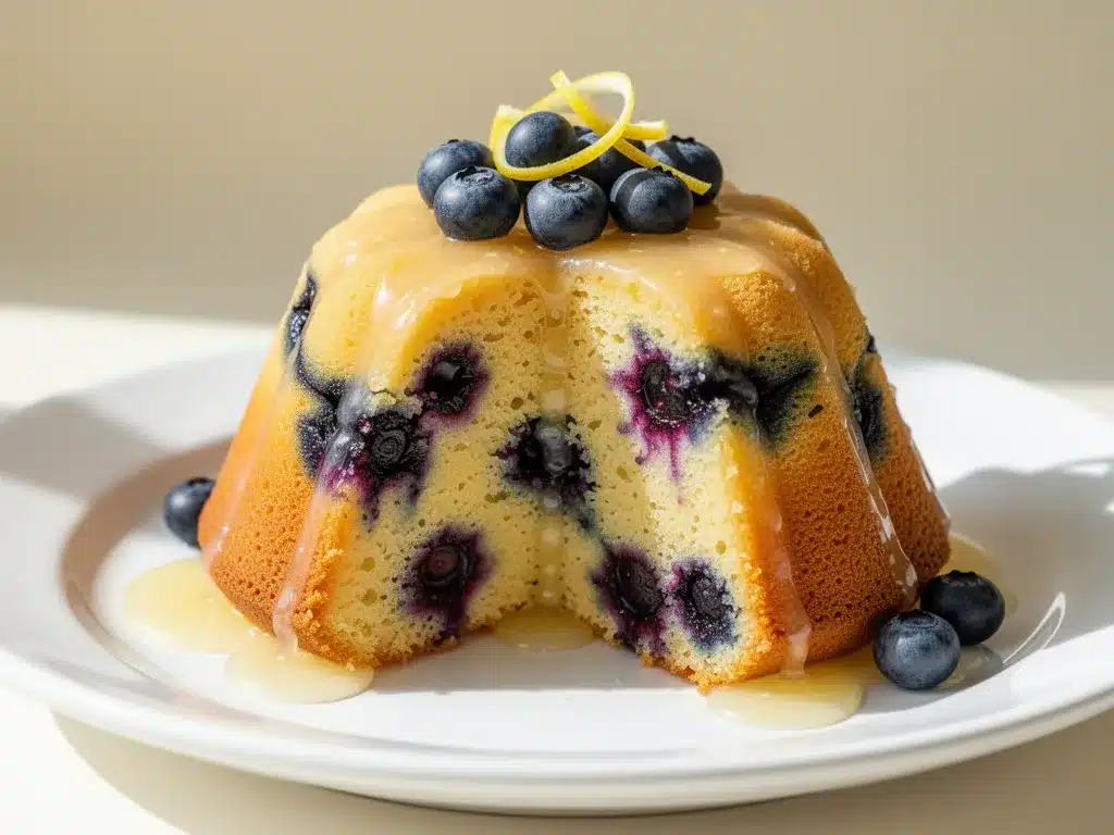 Lemon Blueberry Bundt Cake: 5-Ingredient Sweet Glaze Dessert 4 Lemon Blueberry Bundt Cake preparation steps