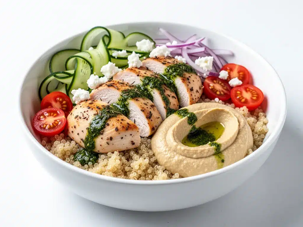 Mediterranean Chicken Wrap Bowls: 5 Best Healthy Lunches 4 Mediterranean Chicken Wrap Bowls preparation steps