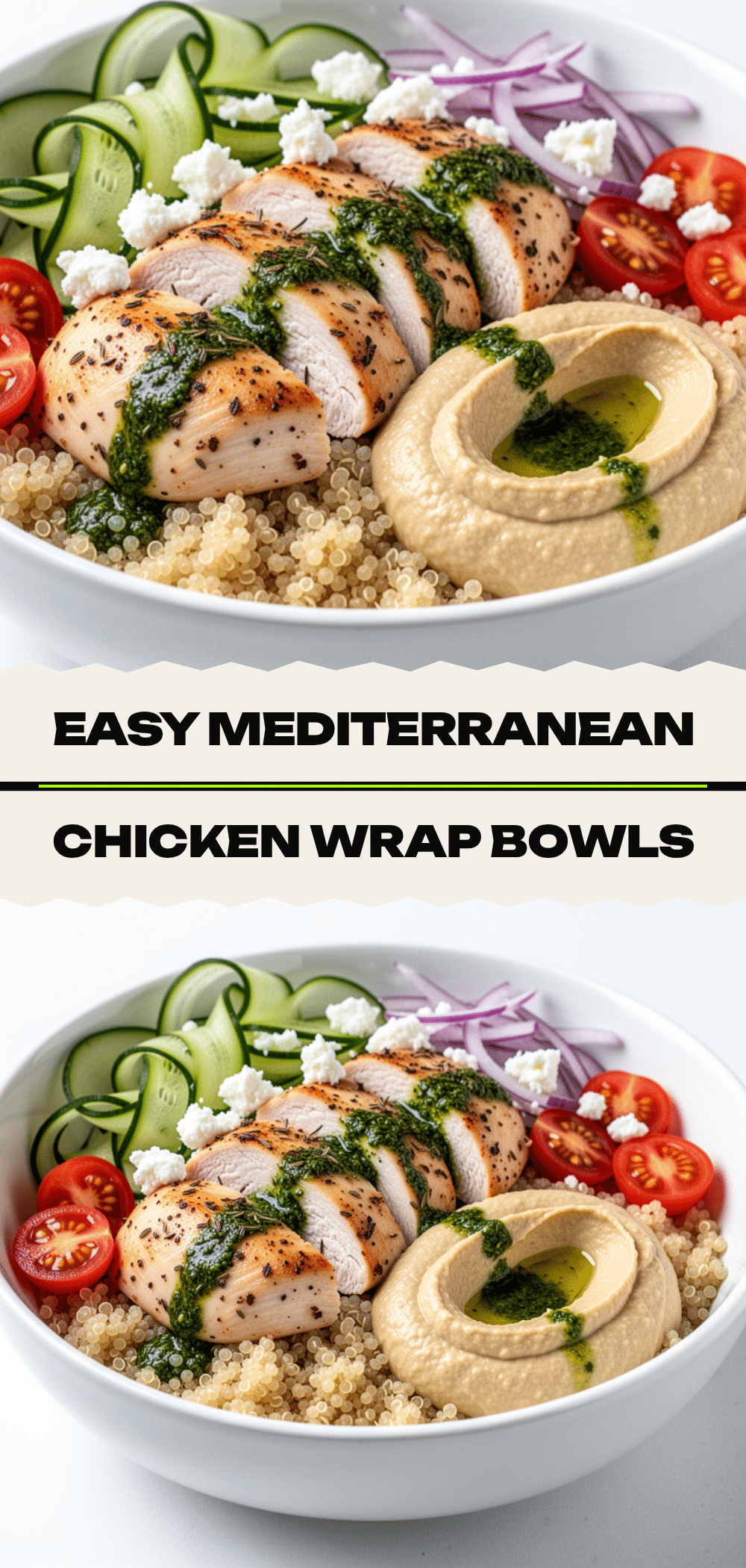 Mediterranean Chicken Wrap Bowls: 5 Best Healthy Lunches 5 Mediterranean Chicken Wrap Bowls recipe