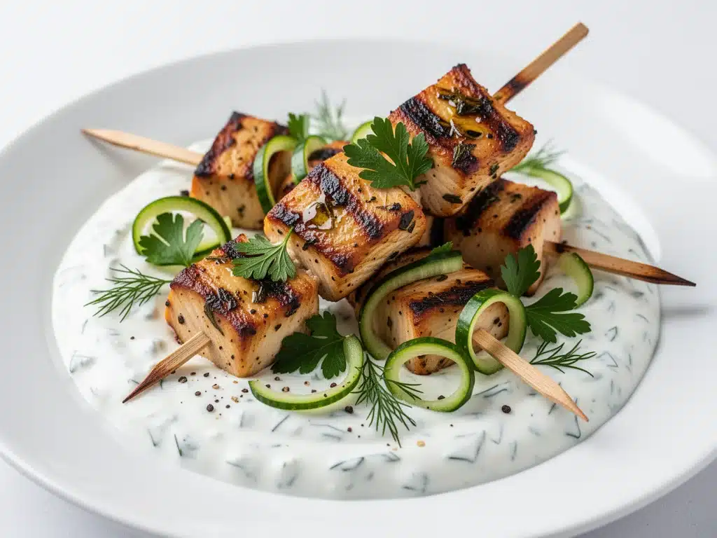 Home 8 Mediterranean Grilled Chicken Skewers - featured image