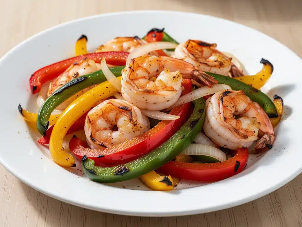 One-Pan Shrimp Fajitas - featured image