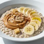 overnight oats with peanut butter and banana - featured image