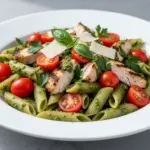 pesto chicken pasta salad - featured image