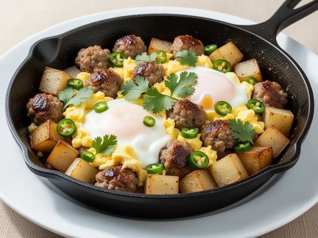 Savory Sausage Egg Breakfast Skillet Hash - featured image