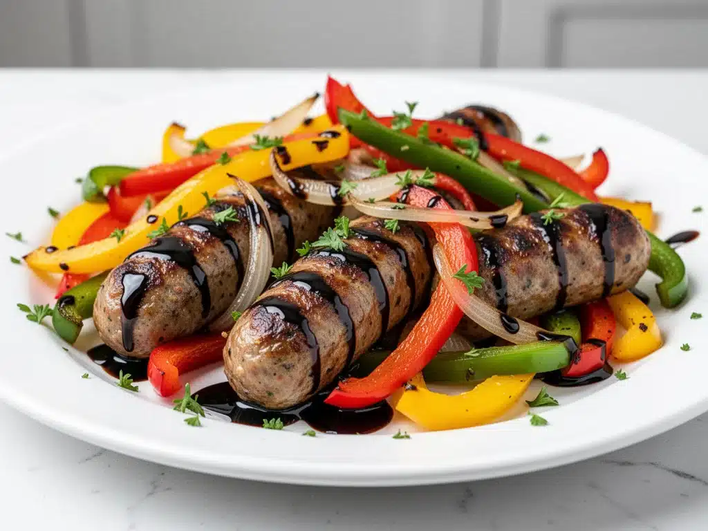 Sheet Pan Sausage and Peppers - featured image