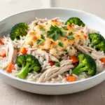 slow cooker chicken and rice casserole - featured image