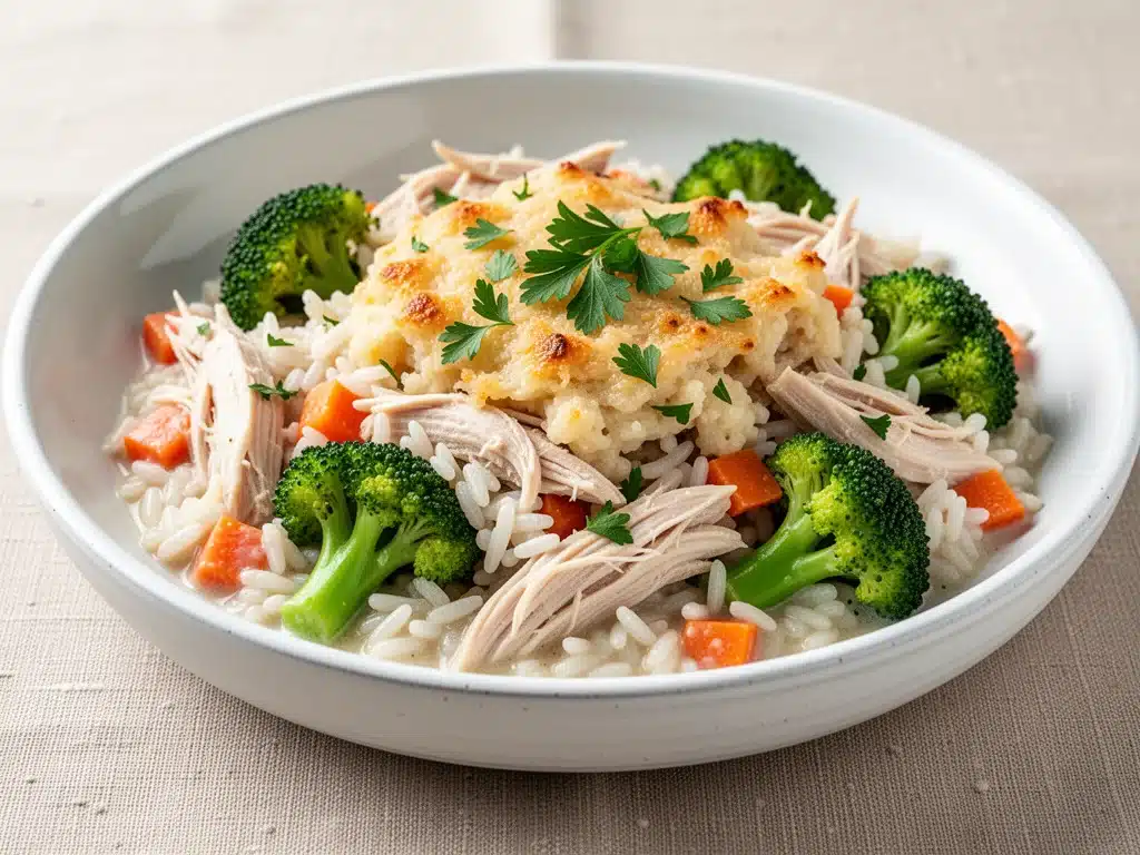 slow cooker chicken and rice casserole - featured image