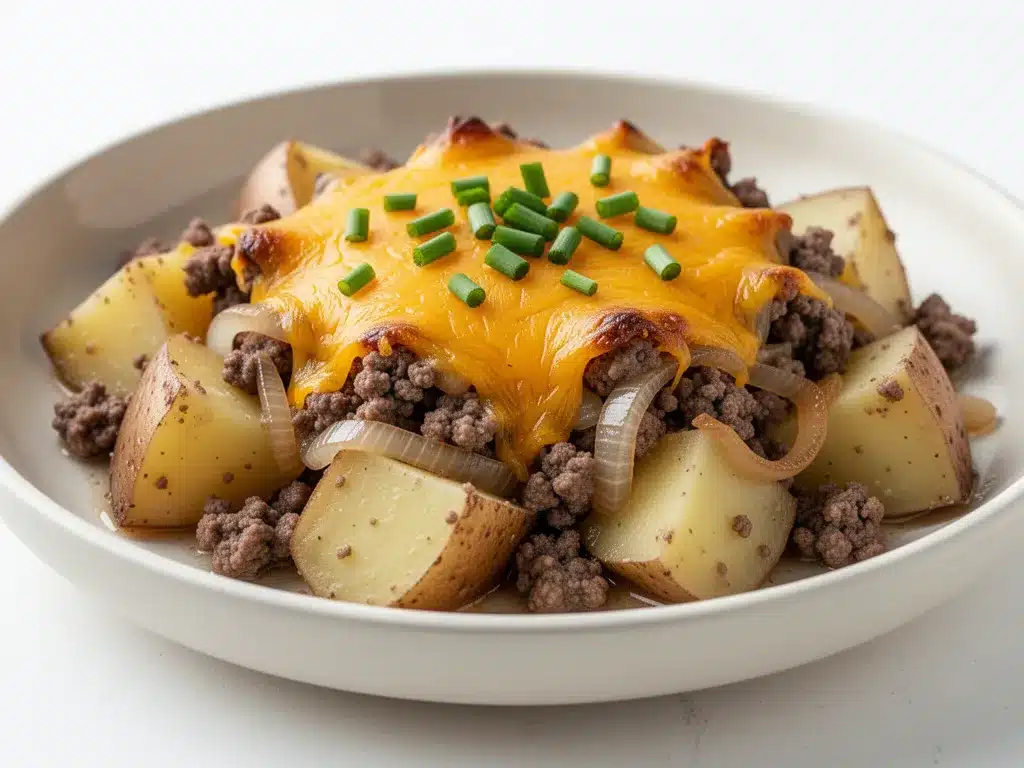Slow Cooker Ground Beef and Potato Casserole: Best Easy Dinner 4 slow cooker ground beef and potato casserole preparation steps