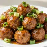 slow cooker honey garlic meatballs - featured image