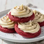 soft red velvet cookies - featured image