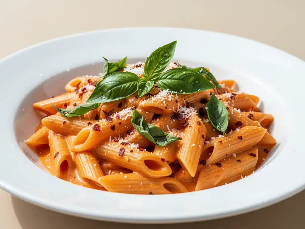 spicy vodka sauce pasta - featured image