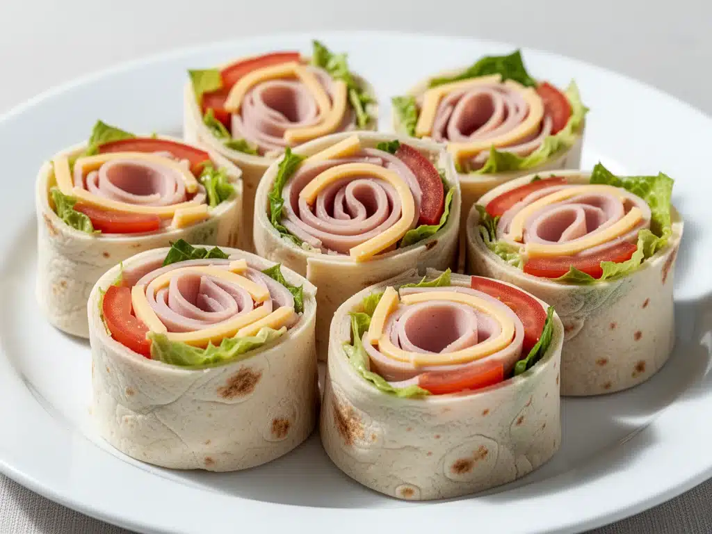 Turkey and Cheese Pinwheel Wraps - featured image