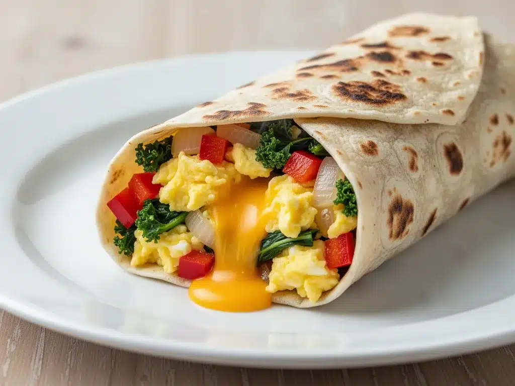 Veggie Breakfast Burritos: 5 Easy High Protein Morning Meals 4 veggie breakfast burritos preparation steps