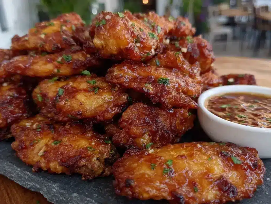 Air Fryer Chicken Wings Honey Garlic - featured image