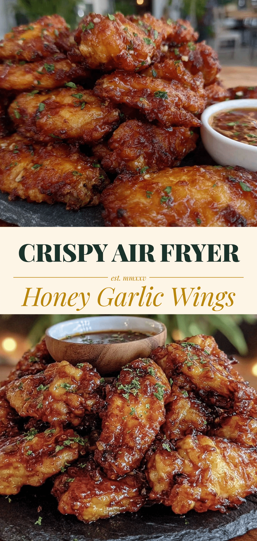 Game Day Crispy Air Fryer Chicken Wings Honey Garlic: Best Party Dip 5 Air Fryer Chicken Wings Honey Garlic recipe