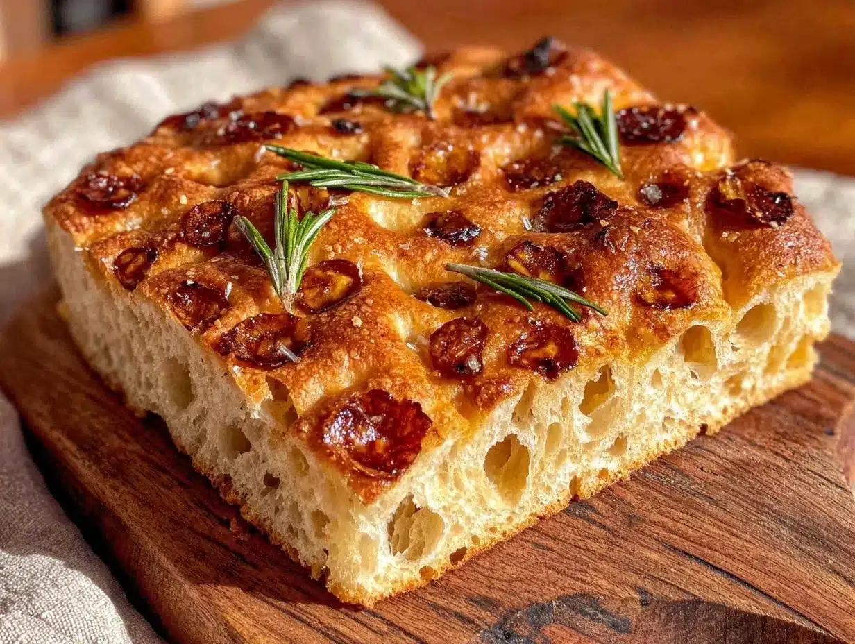 Beginner-Friendly Sourdough Focaccia with Garlic and Rosemary 4 Beginner-Friendly Sourdough Focaccia with Garlic and Rosemary preparation steps