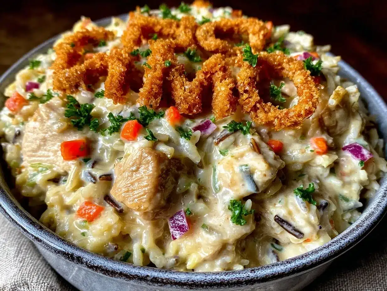 Budget-Friendly Creamy Chicken and Wild Rice Casserole: 1 Person, Low Cost 4 Budget-Friendly Creamy Chicken and Wild Rice Casserole preparation steps