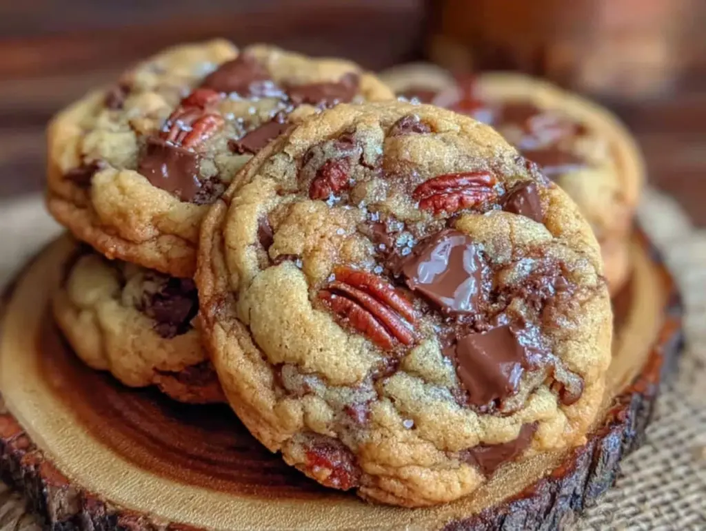 chewy brown butter chocolate chip cookies - featured image