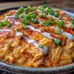creamy buffalo chicken dip - featured image