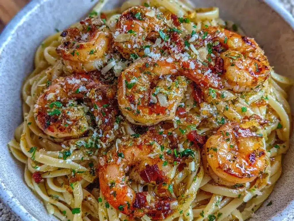 Home 3 creamy garlic butter shrimp scampi pasta - featured image
