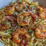 creamy garlic butter shrimp scampi pasta - featured image