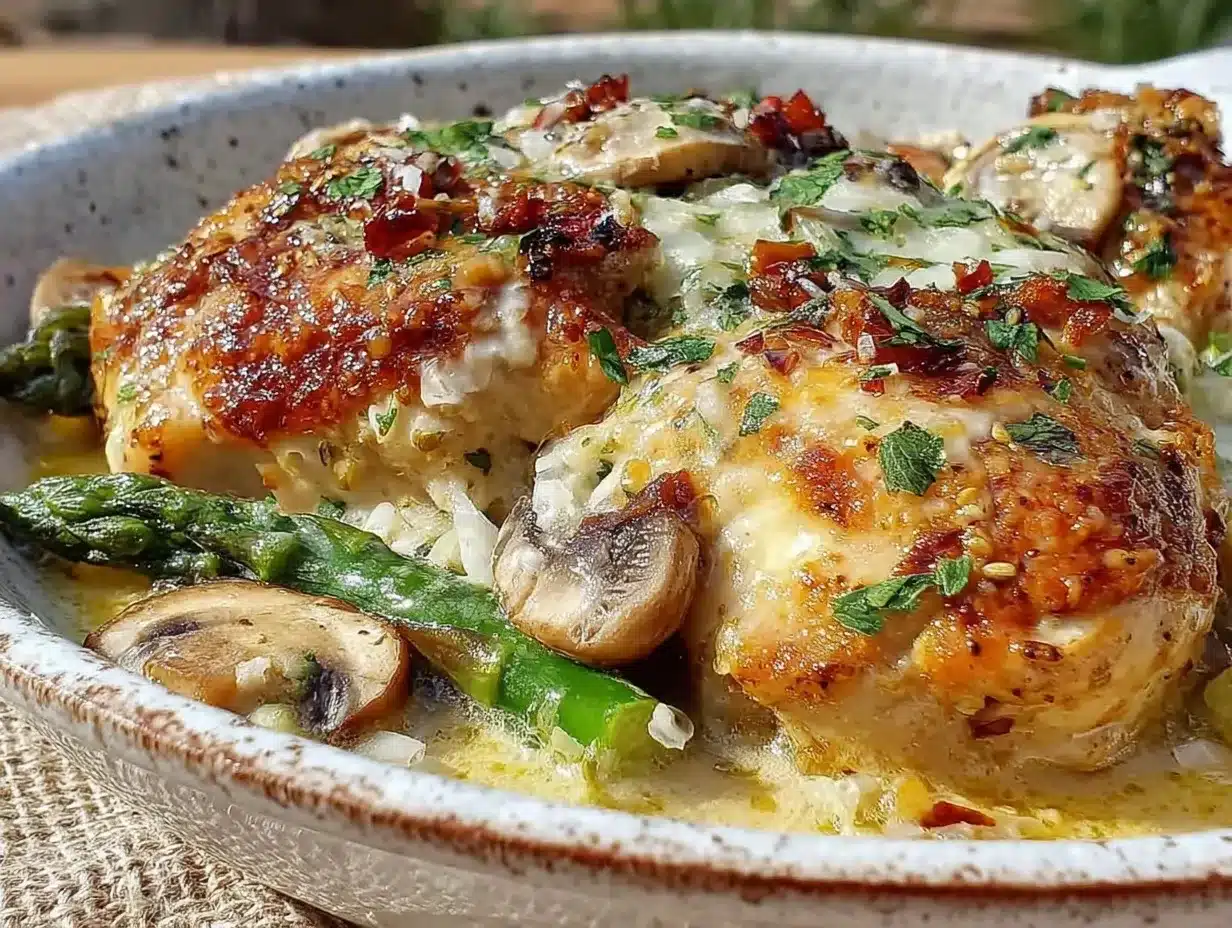 Creamy Garlic Parmesan Chicken: Easy 30-Minute Spring Recipe 4 creamy garlic parmesan chicken preparation steps