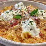creamy lasagna soup with ricotta - featured image