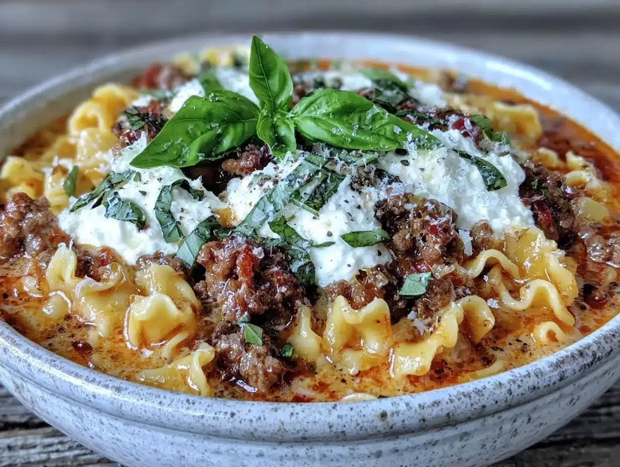 Creamy Lasagna Soup: Best Ricotta Recipe 4 creamy lasagna soup with ricotta preparation steps