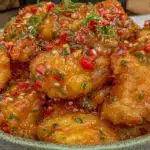 crispy honey sriracha chicken bites - featured image