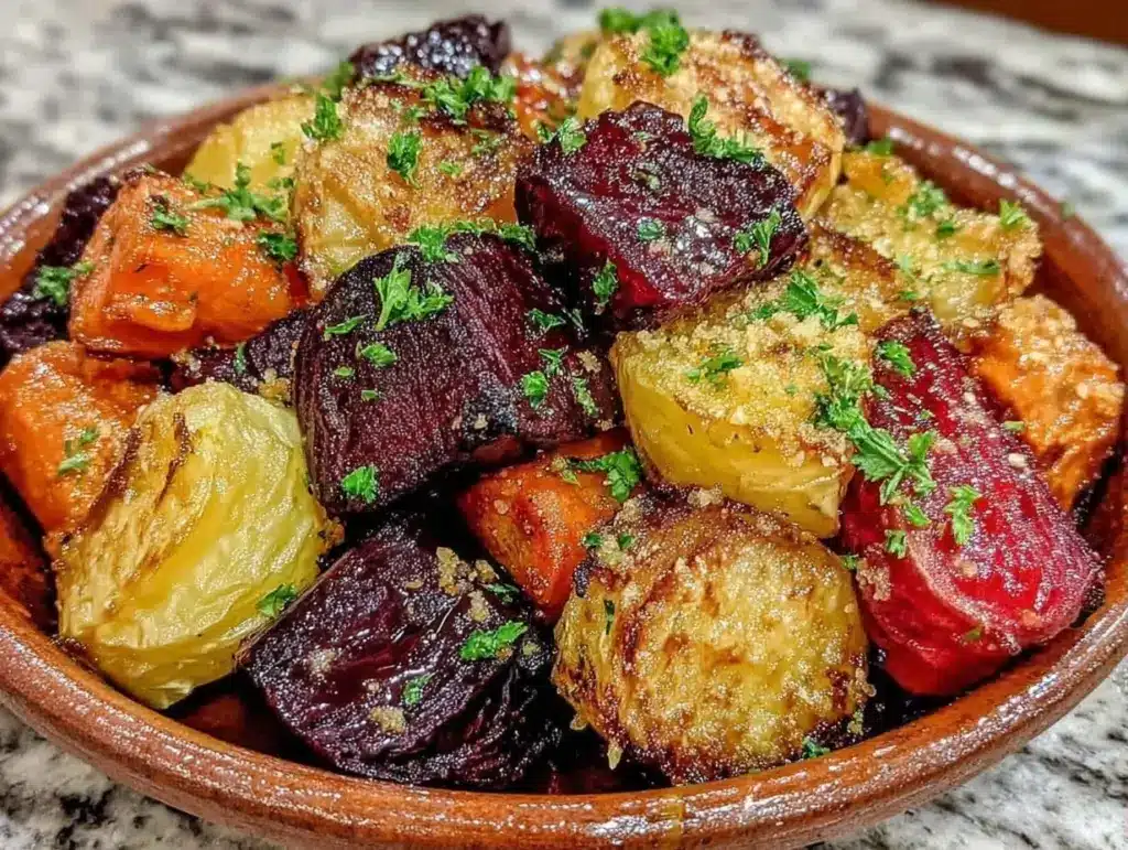 Crispy Maple Dijon Roasted Veggies - featured image