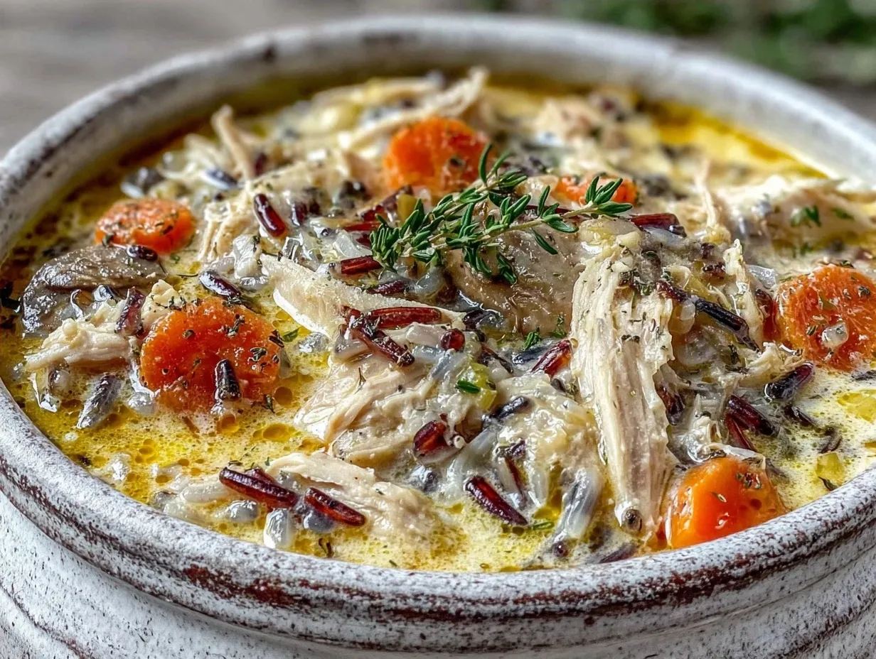 Cozy Crockpot Chicken Wild Rice Soup: Smoky Fall Comfort 4 crockpot chicken wild rice soup preparation steps