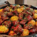 easy garlic butter steak bites - featured image