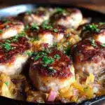 easy oktoberfest bratwurst skillet - featured image